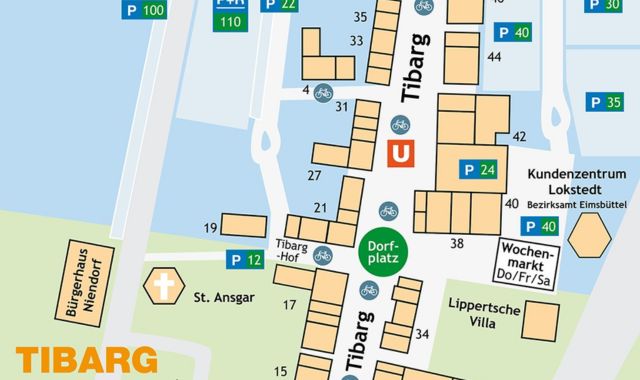 TIbarg-Lageplan Tibarg Lageplan